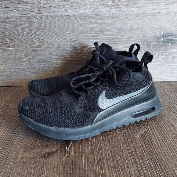 Nike Air Max Thea Ultra Flyknit Black Shoes Womens Size 10 881175-004 - Picture 4 of 12